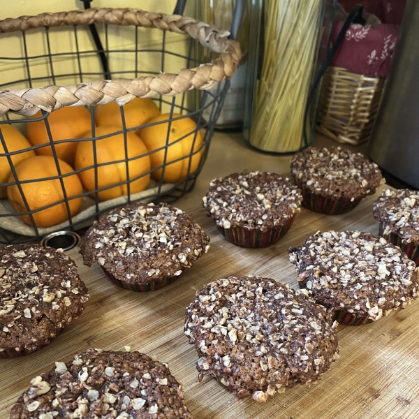 Banana Oat Muffins with Sour Cream