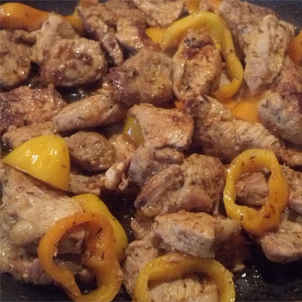 Spicy Lemon Pork Saute