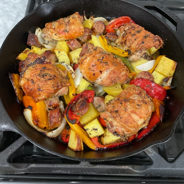 Chicken, Sausage, Peppers, and Potatoes
