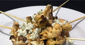 Veggie Buffalo Cauliflower Skewers