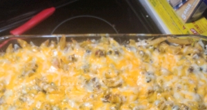 Mexican Bison Bake with Cilantro-Lime Cream