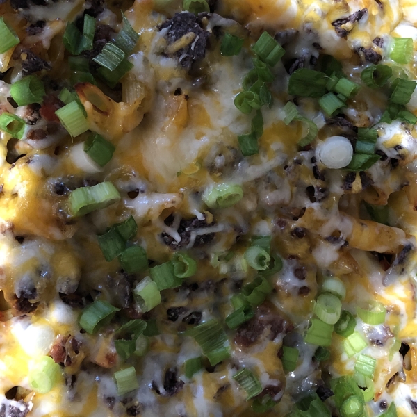 Mexican Bison Bake with Cilantro-Lime Cream