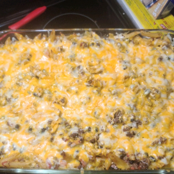 Mexican Bison Bake with Cilantro-Lime Cream