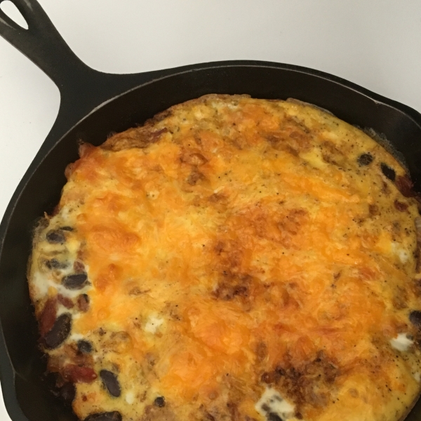 Chorizo, Potato and Green Chile Omelet