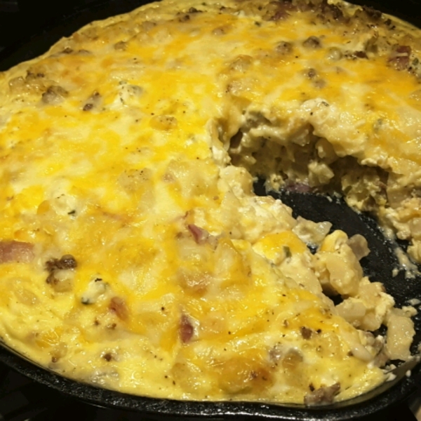 Chorizo, Potato and Green Chile Omelet