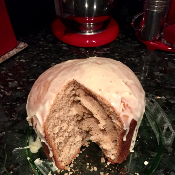 Italian Christmas Bread with Eggnog Glaze