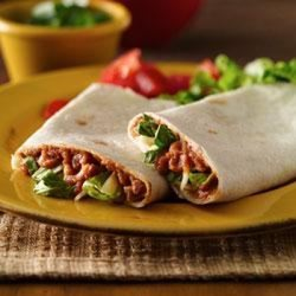 Refried Bean Roll-Ups--Lighter Recipe