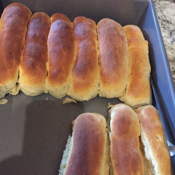 Soft Garlic Parmesan Breadsticks