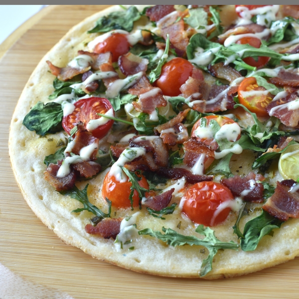 BLAT Pizza with Basil Mayo