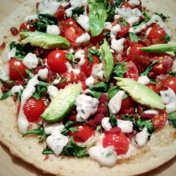 BLAT Pizza with Basil Mayo