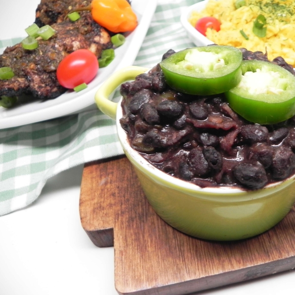 Black Beans with Coconut Water