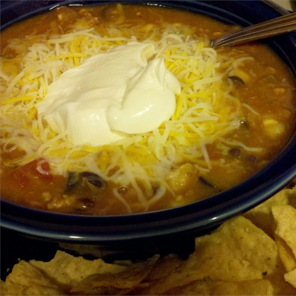 One-Pot Ground Turkey Black Bean Taco Soup