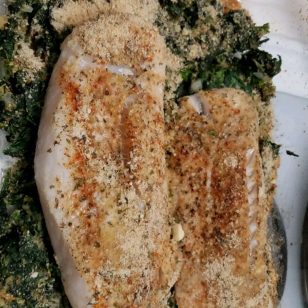 Aunt Carol's Spinach and Fish Bake