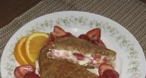 Toasted Strawberry-Cream Cheese Breakfast Sandwiches