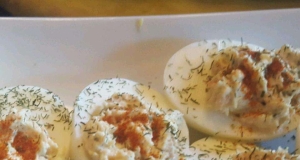 Salmon Deviled Eggs with Homemade Mayonnaise