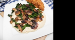 Mushroom and Kale Stir-Fry over Navy Beans