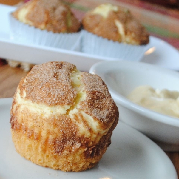 Orange Juice Muffins with Honey Spread