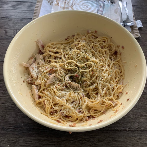 Chicken Carbonara with Creamy Parmesan Sauce
