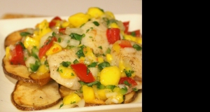 Tropical Mango Salsa Scallops
