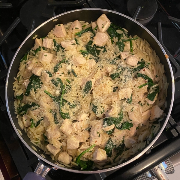 Garlic Chicken with Orzo Noodles