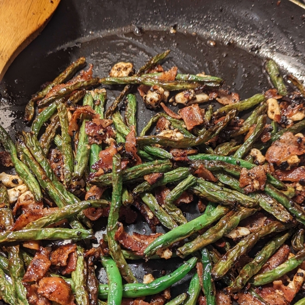 Green Beans with Feta and Bacon