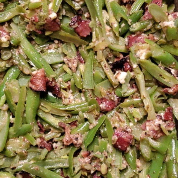 Green Beans with Feta and Bacon