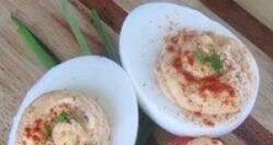 Smoked Salmon Deviled Eggs and Tomatoes