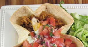 Chicken Taco Bowls with Pinto Beans and Rice
