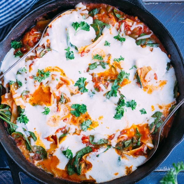 Healthier One-Pan Stovetop Lasagna