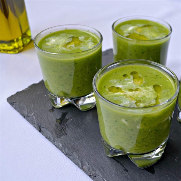Gazpacho Verde with Burrata Cheese