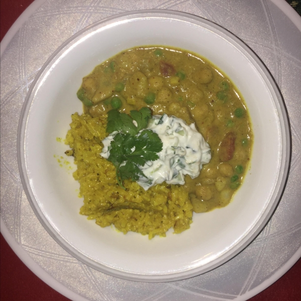 Coconut Curried Rice with Cashews