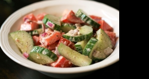 Cucumber and Tomato Salad with Mayo