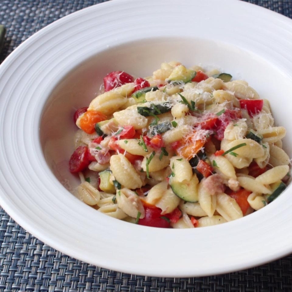 Summer Vegetable Cavatelli with Fresh Corn 