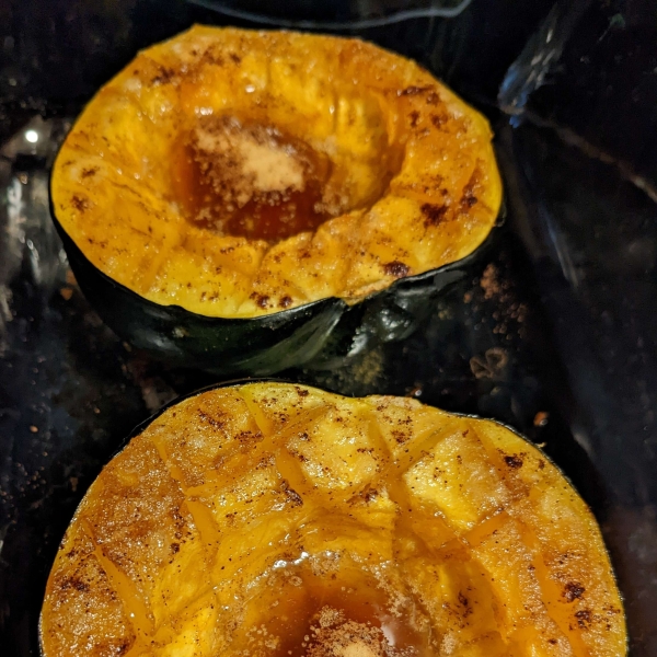 Roasted Acorn Squash with Brown Sugar