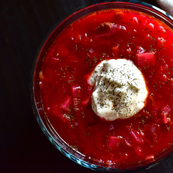 Ukrainian Red Borscht Soup