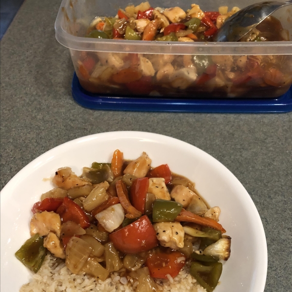 Sheet Pan Sweet and Sour Chicken
