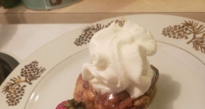 Peachy Bread Pudding with Caramel Sauce