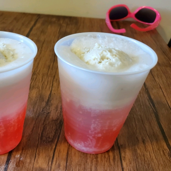 Shirley Temple Ice Cream Float