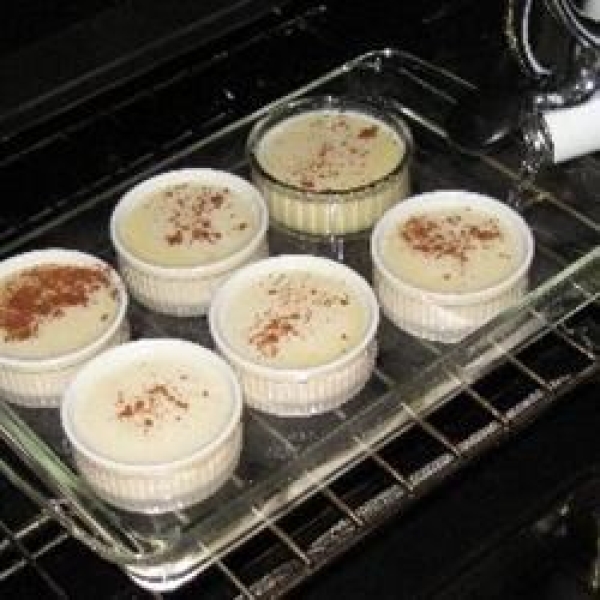 Low-Carb Baked Custard with Berries
