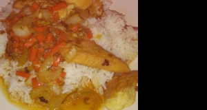 Asian Bok Choy and Chicken Salad Over Rice