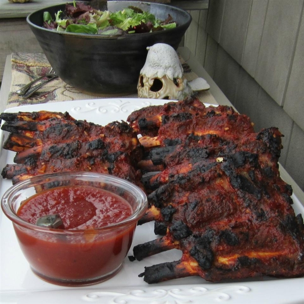 Honey-Orange Bison Back Ribs