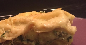 Mushroom Lasagna with Hot Sausage and Spinach