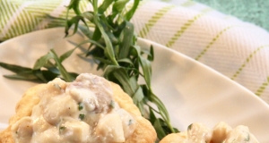 Cheesy Bay Scallop Puff Pastry Shells