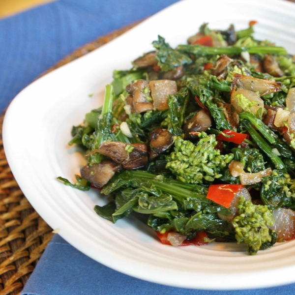 Broccoli Rabe with Portobello Mushroom