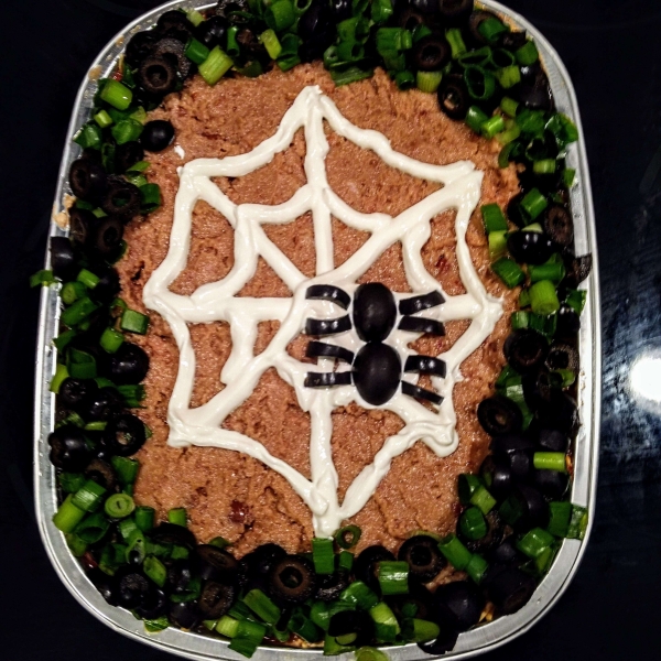 Halloween Spiderweb Layered Dip