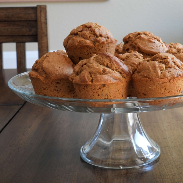 Whole Wheat Pumpkin Applesauce Muffins