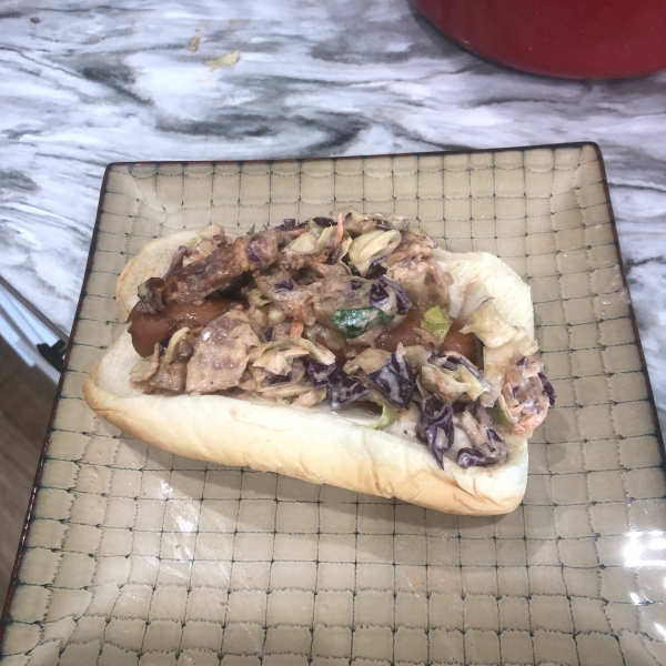 Hot Dogs with Pineapple Bacon Chipotle Slaw