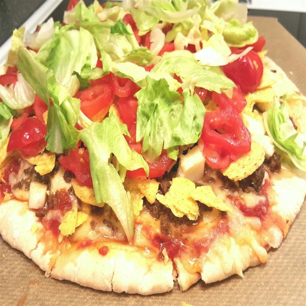 Taco Pizza with Grilled Halloumi