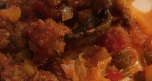 Winter Red Sauce over Spaghetti Squash