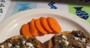 Eggplant with Tomatoes and Mint Bruschetta